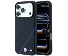 BMW M Tire Track Mėlyna Line MagSafe dėklas, skirtas iPhone 18 Pro / 17 Pro, tamsiai mėlynas