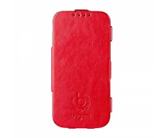Dėklas Bugatti UltraThin Book i9195 S4 mini raudona 08332