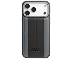 Dėklas Audi A6 Synthetic Leather MagSafe skirtas Apple iPhone 17 Pro Max juodos spalvos