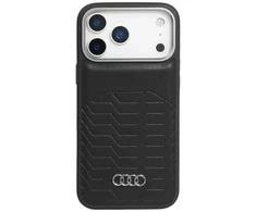 Dėklas Audi GT Synthetic Leather MagSafe skirtas Apple iPhone 17 Pro juodos spalvos
