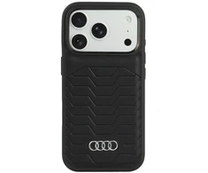 Dėklas Audi GT Synthetic Leather MagSafe do iPhone 18 Pro / 17 Pro juoda