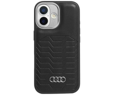 Dėklas Audi GT Synthetic Leather MagSafe skirtas Apple iPhone 17 juodos spalvos