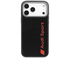 Dėklas Audi R8 Carbon Fiber MagSafe skirtas Apple iPhone 17 Pro Max juodos spalvos