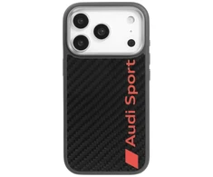 Dėklas Audi R8 Carbon Fiber MagSafe skirtas Apple iPhone 17 Pro juodos spalvos