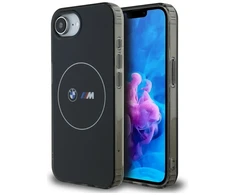 Dėklas BMW IML Metal Baltas Circle MagSafe iPhone 16e Case - Juodas