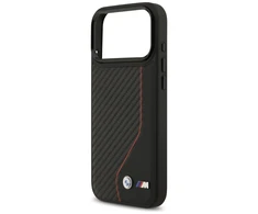 BMW M Carbon Line ir logotipo „MagSafe“ dėklas, skirtas iPhone 17 Pro Max - Raudona
