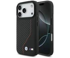 BMW M Carbon Line ir logotipo MagSafe dėklas, skirtas iPhone 17 Pro - Raudona