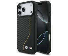 Dėklas BMW M Carbon Line &amp; Logo MagSafe skirtas Apple iPhone 17 Pro Max geltonos spalvos