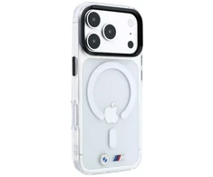 Dėklas BMW M IML Glossy Metal Logo &amp; Trims MagSafe Case for iPhone 18 Pro Max / 17 Pro Max - Transparent