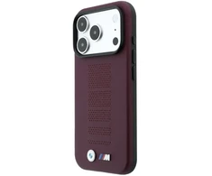 Dėklas BMW M Mėlyna Perfo Metal Logo MagSafe do iPhone 18 Pro / 17 Pro bordinė