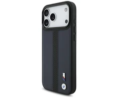 Dėklas BMW M Perskirtasated Stripe Logo MagSafe skirtas Apple iPhone 17 Pro Max mėlynos spalvos