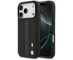 Dėklas BMW M Perskirtasated Stripe Logo MagSafe skirtas Apple iPhone 17 Pro mėlynos spalvos