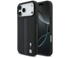 Dėklas BMW M Perskirtasated Stripe Logo MagSafe skirtas Apple iPhone 17 Pro Max mėlynos spalvos