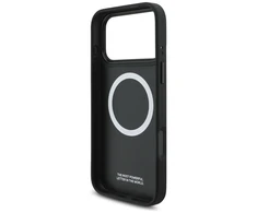 Dėklas BMW M Perforated Stripe Logo MagSafe Apple iPhone 17 Pro Max navy mėlynas