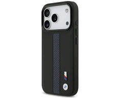 Dėklas BMW M Perskirtasated Stripe Logo MagSafe skirtas Apple iPhone 17 Pro mėlynos spalvos