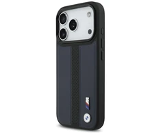Dėklas BMW M Perskirtasated Stripe Logo MagSafe skirtas Apple iPhone 17 Pro mėlynos spalvos