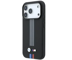 Dėklas BMW M Quadrille Kevlar Anthracite & Tricolor Print Lines MagSafe, skirtas iPhone 18 Pro Max