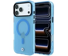 Dėklas BMW Sign Frosted IML &amp; Metal Logo MagSafe Case for iPhone 18 Pro Max / 17 Pro Max - Mėlyna
