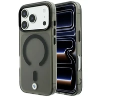 Dėklas BMW Sign Frosted IML &amp; Metal Logo MagSafe Case for iPhone 18 Pro Max / 17 Pro Max - Gray