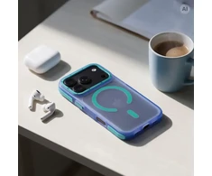 iPhone 15 dėklas Forcell F-Protect Vivid Premium, suderinamas su MagSafe, mėlynas