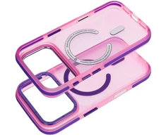 Dėklas iPhone 15 telefonui Forcell F-Protect Vivid Premium, suderinamas su MagSafe, rožinis