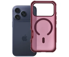 iPhone 18 Pro / 17 Pro dėklas „Forcell F-Protect BumperX Premium", suderinamas su MagSafe, tamsios vyšninės spalvos