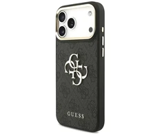 Dėklas Guess 4G Big 4G Classic Logo Big Strap Metal Mygtukai do iPhone 18 Pro / 17 Pro juoda