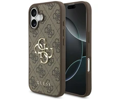 Dėklas Guess 4G Big Logo skirtas Apple iPhone 17 rudos spalvos