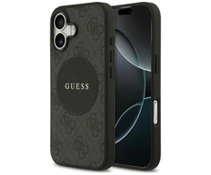 „Guess 4G Circle Classic Logo MagSafe“ dėklas, skirtas iPhone 17 - juodas