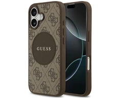 „Guess 4G Circle Classic Logo MagSafe“ – dėklas skirtas Apple iPhone 17, rudas