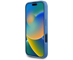 Guess 4G Circle Classic Logo MagSafe dėklas iPhone 16 - mėlynas
