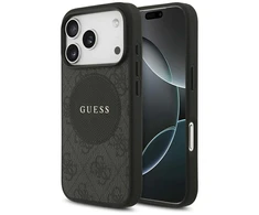 „Guess 4G Circle Classic Logo MagSafe“ dėklas Apple iPhone 17 Pro juodas