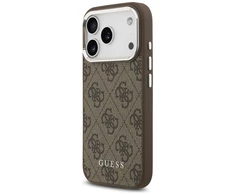 Guess 4G MagSafe dėklas skirtas Apple iPhone 17 Pro rudos spalvos