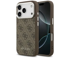 Dėklas Guess 4G Classic Logo MagSafe skirtas Apple iPhone 17 Pro Max rudos spalvos
