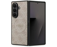 Guess PU Leather 4G Colored Ring Magnetic dėklas skirtas Samsung Galaxy Z Fold 7 rožinės spalvos