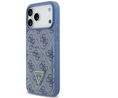 Dėklas Guess 4G Double Card Triange do iPhone 18 Pro Max / 17 Pro Max mėlyna