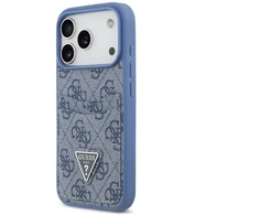 Dėklas Guess 4G Double Card Triange do iPhone 18 Pro / 17 Pro mėlyna
