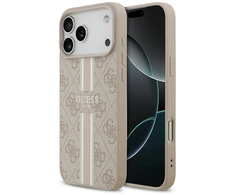 Dėklas Guess 4G Printed Stripes MagSafe case for iPhone 17 Pro Max - pink