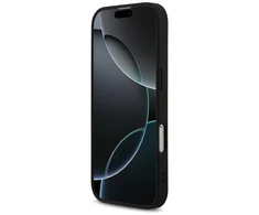 „Guess 4G“ dryžuotas „MagSafe“ dėklas, skirtas „iPhone 17“ - juodas