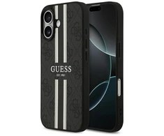 „Guess 4G“ dryžuotas „MagSafe“ dėklas, skirtas „iPhone 17“ - juodas