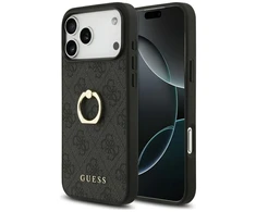 Dėklas Guess 4G Ring Stand case for iPhone 17 Pro Max - juodas