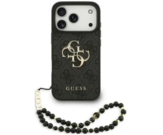 Dėklas Guess 4G Strap 4G Classic Logo Case for iPhone 18 Pro / 17 Pro - Juodas