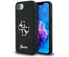 GUESS dėklas skirtas Apple iPhone 16e (SE 4 2025) GUHCPSE4HG4SGK (Fixed Glitter Big 4G) juodos spalvos