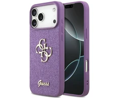 Dėklas Guess Fixed Glitter Big 4G skirtas Apple iPhone 17 Pro Max lilac