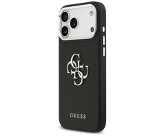 Dėklas Guess Grained Big 4G Classic Logo - Case Apple iPhone 17 Pro Max juodas