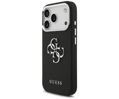 Guess Grained Big 4G Classic Logo - dėklas skirtas Apple iPhone 17 Pro juodas
