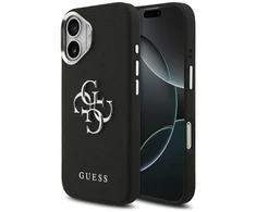 Dėklas Guess Grained Big 4G Classic Logo case for iPhone 17 - juodas