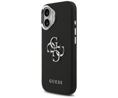Dėklas Guess Grained Big 4G Classic Logo case for iPhone 17 - juodas