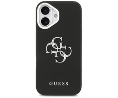 Dėklas Guess Grained Big 4G Classic Logo case for iPhone 17 - juodas