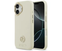 Dėklas Guess Grained Strass Logo MagSafe - Case Apple iPhone 17 beige